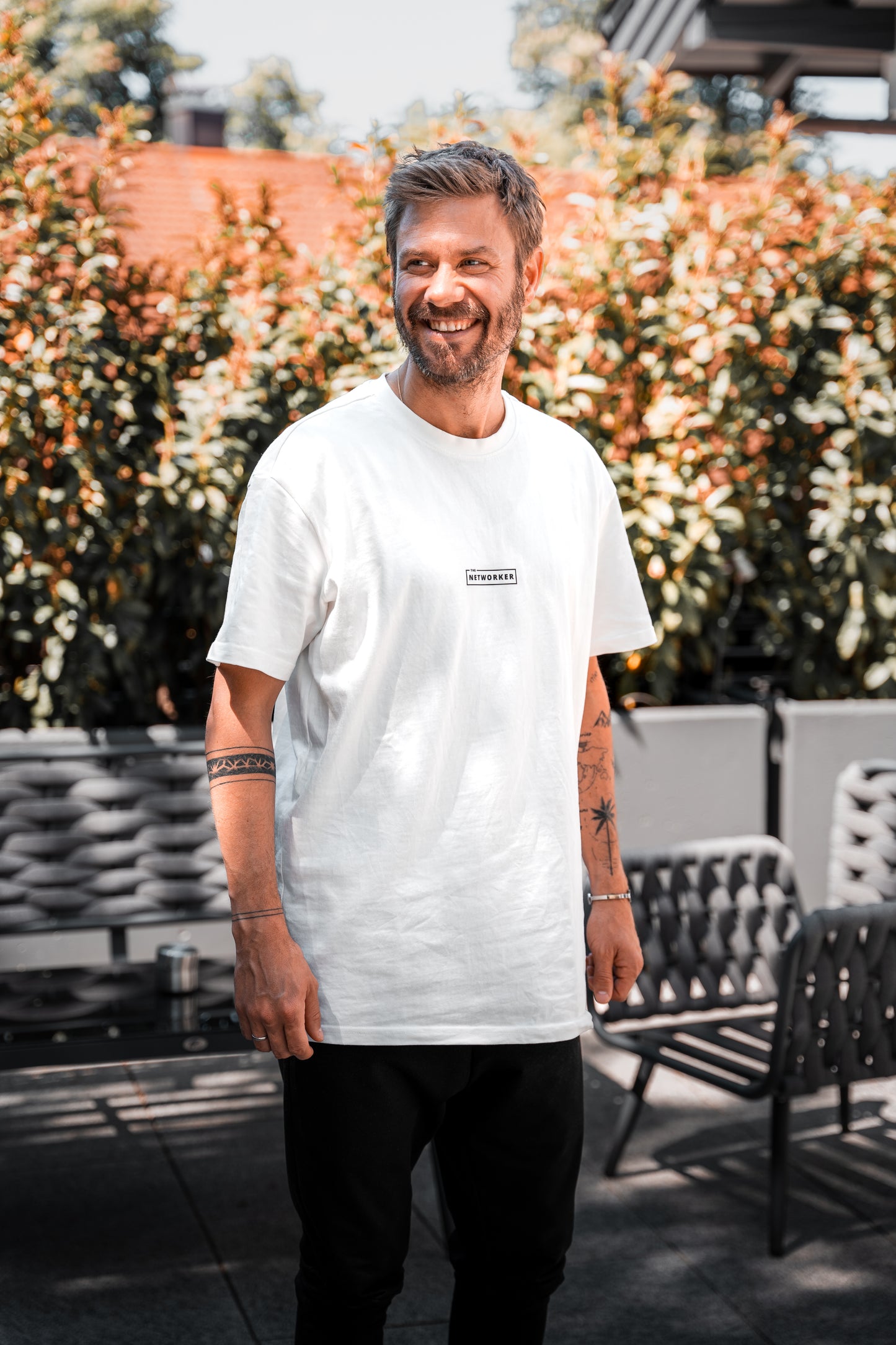 Oversize T-Shirt  THE NETWORKER in off-white