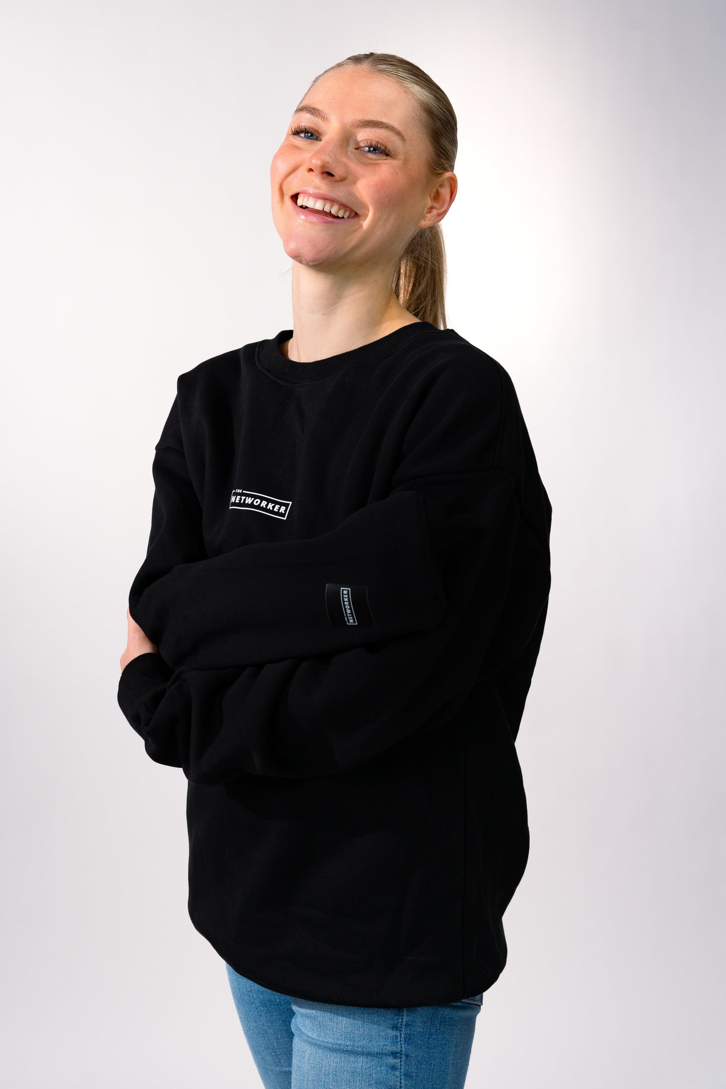 Crewneck THE NETWORKER in schwarz